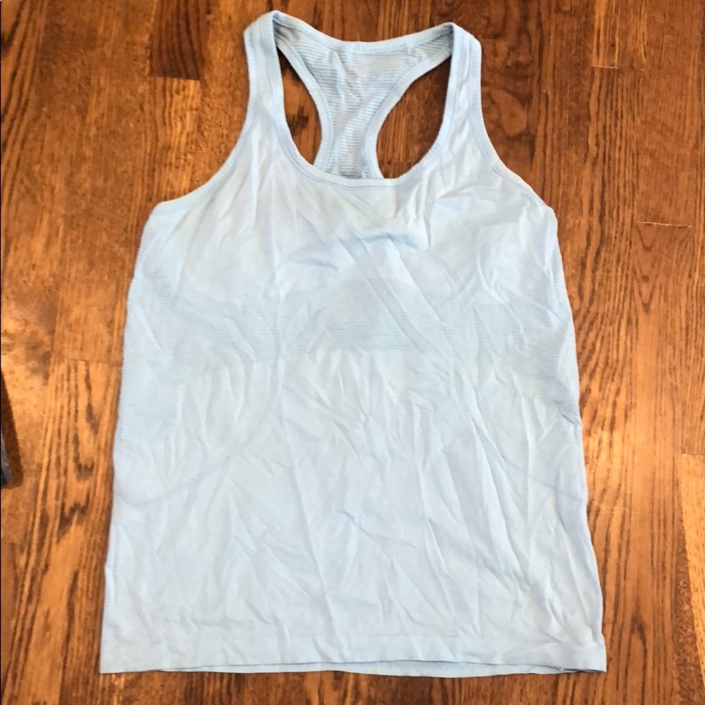 Blue Lululemon tank top
